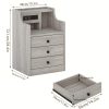 [Halloween Christmas] Nightstand with Charging Post, Side Table with USB Port & Socket, End-Table with 3 Drawers & Storage Shelf, Heavy Duty Night Stand, Small Dresser for Small Spaces, School And Dormitory Storage, for Halloween And Christmas, Storage Drawer Units