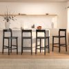 product-fancy-77c54398-816f-40ed-b7a8-397d16f62cee Counter Height Stools Set of 2, Farmhouse 25" Bar Stools with Solid Wood Legs& Back, Mid Century Modern Barstools Chairs for Kitchen Island, Dining Room, Cafe, Pub, Brown, Black