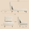 product-fancy-77e4ec52-b333-402c-8a78-be9a42b64ffd 3-in-1 Convertible Sofa Bed Sleeper Chair with Pull-Out Bed, 6-Level Adjustable Backrest & Cushioned Armrests - Space-Saving Modern Furniture for Small Apartments, Dorms, Guest Rooms - Beige Sofa Chair Converts to Bed, Sleeper Sofa Bed
