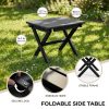 product-fancy-77ea8bd2-e36f-40e1-acf5-d0b194a5f0e1 Collapsible Outdoor Side Table, Durable HDPE Adirondack Table, Convenient Portable End Table, Resistant to Weather for Camping, RV, Poolside, Garden, Suitable for Indoor And Outdoor Use