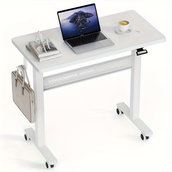 product-fancy-78047415-c095-4560-8597-5bd0c486439d Wheeled Mobile Standing Desk, Pneumatically Adjustable Height Desk for Walking, Rolling Computer Workstation for Home Office