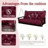 product-fancy-781669d5-762a-49af-b5c6-36b1563f7052 3-Seater Waterproof Outdoor Porch Swing Cushion with Backrest - Suitable for Outdoor Furniture, Thick 5" Cushion, Machine Washable Suitable for Patio Bench, Garden Swing Chair, Backyard Cushions for Poolside and Deck