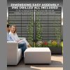 product-fancy-781a11f5-edcb-4af8-a27f-3947f28ee1ec Privacy Fence with Planting Boxes Encrypted Metal Mesh Privacy Screen Black/Wood Grain Weather-Resistant Outdoor Fence Panels Ideal for Backyard Patios, Gardens, And Balconies Safety Barrier Protective Cover Create Outdoor Living Spaces And Decor