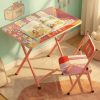 product-fancy-78549381-7a32-4277-8f25-3456678fe8b4 Small Classroom Desk And Chair Set Suitable for Students 3-18 Years Old Youngsters's Study Table Primary School Students Writing Homework Book Table Foldable Home School Desk And Chair Set