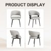 product-fancy-7884c8b3-34a8-4c40-8bcd-a33cc0693f6f Modern Dining Chairs Set (2pcs), Faux Leather Upholstered Kitchen Chairs, Curved Back, Metal Legs, Mid Century Style, Suitable for Dining Room And Kitchen