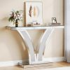 product-fancy-78c0d892-d417-423d-9e16-43af6d6cfe28 Mirrored Console Table, Modern Sliver Entryway Sofa Table With Crystal Inlay Frames For Living Room, Hallway, Foyer