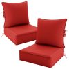product-fancy-790d6229-7217-48de-9219-08b554e06568 Outdoor Cushion Set of 1pc/2pcs/4pcs/6pcs - Thick 35D High-Density Foam Cushions Measuring 24*24*6.5 Inches, Featuring Quick Rebound, High Durability, And Easy Cleaning, Suitable for Outdoor Furniture Like Sofas And Patio Chairs