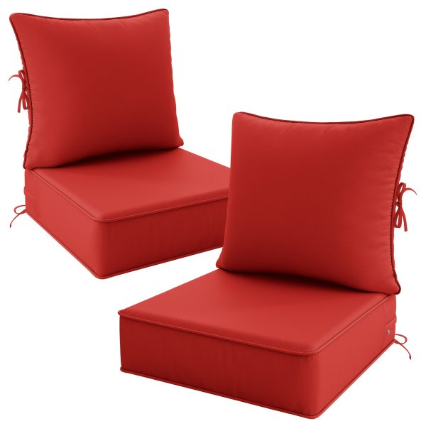product-fancy-790d6229-7217-48de-9219-08b554e06568 Outdoor Cushion Set of 1pc/2pcs/4pcs/6pcs - Thick 35D High-Density Foam Cushions Measuring 24*24*6.5 Inches, Featuring Quick Rebound, High Durability, And Easy Cleaning, Suitable for Outdoor Furniture Like Sofas And Patio Chairs