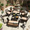 product-fancy-79632f71-811b-4043-85f0-4b8f44de4d0f 8pcs Patio Furniture Set, Outdoor Rattan Chairs Rattan Conversation Sets With Cushions And Coffee Table For Porch Garden Poolside Backyard, Black - Patio Furniture Outdoor