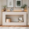 product-fancy-797c91b3-3989-4c88-98fe-49b5d6522d09 55.11-Inch Farmhouse Console Table, 2-Tier Rustic Entryway Table with Storage, Rectangular Sofa Table Behind The Couch for Living Room, Hallway, Entrance