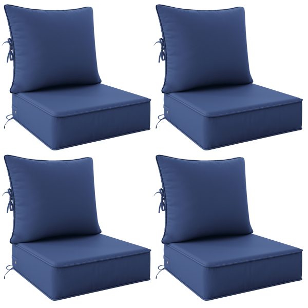 product-fancy-798c6234-b33d-4108-ab48-c181128ea7ce Outdoor Cushion Set of 1pc/2pcs/4pcs/6pcs - Thick 35D High-Density Foam Cushions Measuring 24*24*6.5 Inches, Featuring Quick Rebound, High Durability, And Easy Cleaning, Suitable for Outdoor Furniture Like Sofas And Patio Chairs