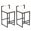 product-fancy-79a298fb-210a-4c1d-87b8-e5548aaed15e Set Of 2 Modern Oriental Style Bar Stools, Velvet Upholstered Counter Height Chairs with Backrest & Footrest, Golden Metal Frame Kitchen Island Dining Stools, Multi-Color & Multi-Finish New Asian Aesthetic