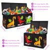 product-fancy-79a9f34c-e450-4cdd-b9f6-f0c3ce244179 Extra Large Box, Collapsible Sturdy Storage Organizer With Lids, Dinosaur Box For 14+ Boys Girls, Chest Bin Baskets For Living Room, Playroom, Bedroom, Nursery, Black