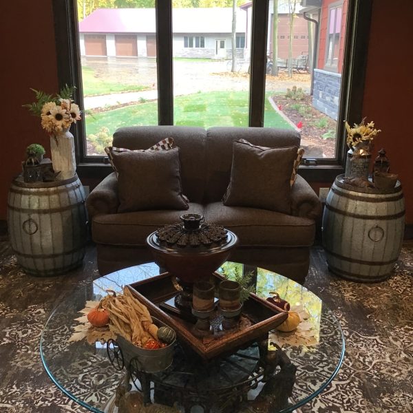 product-fancy-79e730ec-ed6f-436f-a4a9-31c549868459 Barrel Shaped Side Table, Wine Cabinet, Coffee Table with Storage Space, Western Cowboy Style, Sturdy Metal Cast Small Coffee Table, Suitable for Sofa Side, Study, Living Room, Backyard Garden Terrace