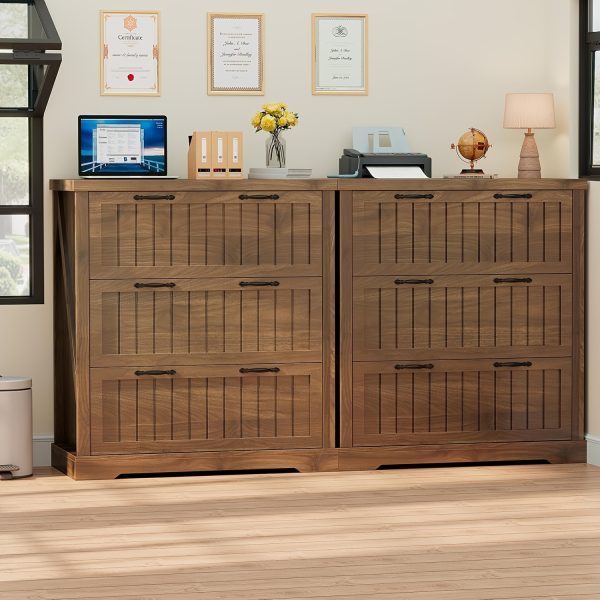 A Rustic Sideboard Storage Cabinet Featuring Three Wooden Drawers, Designed for Multiple Uses. This Stylish File Cabinet Serves As Accent Furniture Suitable for The Living Room, Entryway, Home Office, Or Kitchen, Available in White, Brown, And Grey