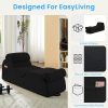 product-fancy-7a5db043-0c3d-4dcf-ad70-b21def3313d2 Striped Adult Yoga Chair, Indoor Toilet Chair with Side Pockets, Headrest, Lumbar Cushion, Movable Footrest, Curved Yoga Sofa for Relaxing And Stretching in Bedroom, Black