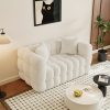 Modern Oversized 59.2" 2-Seater/80.3" 3-Seater Boucle Sofa Couch with 2 Pillows, Comfy Upholstered Sherpa Sofa, Tufted Cozy Deep Seat Cloud Couch for Living Room Apartment Office