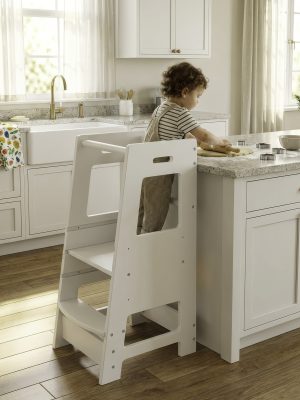 Toddler Stool Tower, Toddler Kitchen Stool, Kitchen Standing Helper Stool for Toddlers, Toddler Stool for Kitchen Counter, Learning Kitchen Tower for Toddlers, Helper Standing Tower Random Color