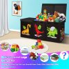product-fancy-7a8ff35f-81cf-4087-8cc2-91e60e25a847 Extra Large Box, Collapsible Sturdy Storage Organizer With Lids, Dinosaur Box For 14+ Boys Girls, Chest Bin Baskets For Living Room, Playroom, Bedroom, Nursery, Black