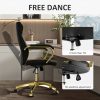 product-fancy-7aba6360-6774-46e0-aeb7-3bf8d28d0260 Executive High Back Office Chair With Tufted Design, Ergonomic Computer Desk Chair With Padded Armrests, Faux Leather Task Chair With Golden Metal Frame