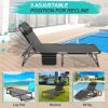 [Portable Folding Bed] Mophoto Sleeping Cots For Adults, 5-Position Folding Chaise Lounge Chairs Outdoor, Portable Folding Bed Cot Lounge Chair For Beach Lawn Camping Pool Sun Tanning