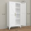 product-fancy-7afd9b7c-94f9-423d-9892-c1d0a1b93071 Metal Storage Cabinet, Metal Kitchen Pantry Cabinet, Food Pantry Storage Cabinets With Doors And Shelves, Large Steel Storage Cabient For Dinning Room, Laundry Room, White/Black