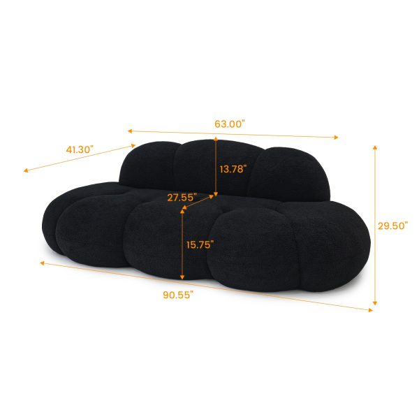 product-fancy-7b0f98a0-c3ad-42af-809a-e5d7fdf777d9 Cloud Shaped Couches for Living Room, Modern Comfy Compressed Sofa, Cloud Shaped Leisure Sofa, Upholstered Couch for Bedroom, Apartment, Small Space (No Installation Required)