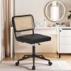 product-fancy-7b3ef57d-6ff8-44fd-bdb5-248752bc458f Swivel Upholstery Adjustable Height Home Office Chair, Ergonomic Armless Chairs