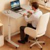 Multifunctional Height-Adjustable Table with /Metal Frame & MDF Top - Modern Entryway Desk Suitable for Shoe Bench, Sofa Side Table, Snack Storage, Compact Home Office Desk, Space-Saving Furniture for Small Spaces, Assembly Required