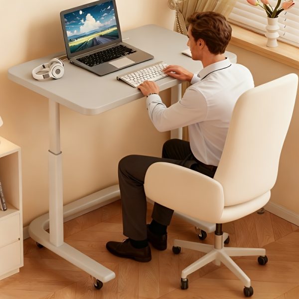Multifunctional Height-Adjustable Table with /Metal Frame & MDF Top - Modern Entryway Desk Suitable for Shoe Bench, Sofa Side Table, Snack Storage, Compact Home Office Desk, Space-Saving Furniture for Small Spaces, Assembly Required