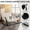 product-fancy-7bf28d91-04f1-44f8-8d66-c754d5b53452 Outdoor & Indoor Oversized Rocking Chairs, Modern Metal Lounge Rocking Chair with Thick Cushions, High Back Rocker Chair for Living Room, Patio, Porch, Garden, Backyard