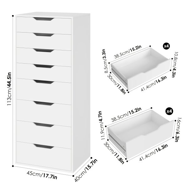 product-fancy-7bf5a572-cdb2-455a-af31-279c1fd0e15a 8 Drawer File Cabinet | Wood Filing Cabinet Under Desk, Vertical Small Filing Cabinet Fits Letter, Legal, A4 Size, Contemporary Hardwood, Floor Mount, Assembled, For Home Office
