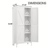 product-fancy-7c29712a-c2b5-4a3f-aa75-e5752d487f56 Metal Storage Cabinet, Metal Kitchen Pantry Cabinet, Food Pantry Storage Cabinets With Doors And Shelves, Large Steel Storage Cabient For Dinning Room, Laundry Room, White/Black