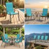 product-fancy-7c4c87f1-242e-4786-a73c-55c536c0a4f2 8/6pcs Patio Chairs, All Weather Textilene Fabric & Metal Frame, W/Armrests, Strenthened Iron Spacers, 330 LBS, Outdoor Chairs Set For Backyard, Poolside, Garden