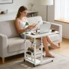 product-fancy-7c60fd41-5168-49ba-a56d-e3a7357eaa91 Mobile Nightstand with Wheels, Height Adjustable Bedside Table with Storage Shelf, Rolling Side End Table for Bedroom, Dorm, Living Room, Easy Assembly& Space-Saving Caster Table for Small Spaces.