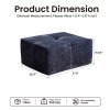 [Ottoman| 2 Fabric Options -Faux Suede/Velvet Silver Fiber Fabric] Oversized Sectional Sofa Part: Ottoman - Can Be Combined Into Luxurious Couch For Living Room, Use For A Coffee Table Or A Single Bench, Spacious Seating For Family And Friends