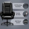 product-fancy-7c8ef327-ce7a-4c82-b06c-27bb2f3d3ce0 Home Office Desk Chair, 400LBS Big And Tall Managerial Executive Chair, High Back Computer Chair Gaming Chair, Ergonomic Adjustable Height Faux Leather Chair With Cushions Armrest, Heavy Duty Chair With Comfy Lumbar Support