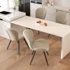 product-fancy-7c981d63-576d-4bed-9b77-679be9305b5f Set Of 2/4 Dining Chairs - Boucle Upholstered Kitchen Chairs with Curved Backrest & Metal Legs - Mid Century Modern Round Dining Room Chairs for Vanity, Living Room