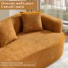Moedrn Oversized Boneless Curved Sofa 68.5" / 106.5"/ 130.7" Sectional Sofa Couch Comfy Luxury Plush Chenille Floor Sofa Memory Foam Couches For Living Room, Apartment, Office, Guestroom