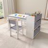 product-fancy-7d25e71c-c0c4-4563-8fce-db619c31e534 Children's Folding Art Desk & Chair Set with Storage Box & Tissue Holder - Wooden Table and Chair Suitable for, Assembly Compact Folding for Room, Playroom, Learning Table