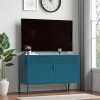 product-fancy-7d68effc-12de-400a-a689-5fd4ce922943 Two-Door Metal Storage Cabinet Featuring Adjustable Shelves - A Versatile 2-Tier Accent Cabinet Suitable for Home Office, Kitchen, Or Garage | Industrial Farmhouse Style Steel Cabinets
