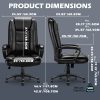 product-fancy-7dc4d19d-f766-46cd-9f07-f6a4b2588f34 Home Office Desk Chair, 400LBS Big And Tall Managerial Executive Chair, High Back Computer Chair Gaming Chair, Ergonomic Adjustable Height Faux Leather Chair With Cushions Armrest, Heavy Duty Chair With Comfy Lumbar Support