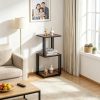 product-fancy-7dfa5164-e2ae-4d0d-803d-f16aadeeac76 3-Tier Nightstand, Industrial Bedside Table with Open Storage Shelves, Wood Top Metal Frame End Table, Space-Saving Side Table for Small Spaces, Living Room, Bedroom, Ideal for Lamp, Books, Plants