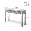 product-fancy-7e1b1e9c-cb5d-4ea8-9cac-469104798f12 Luxury Entryway Table Measuring 47.24 Inches, Featuring a Glamorous Mirrored Design with Crystal Details, Perfect for Modern Home Decor in Hallways