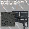 Patio Bench Designed for Two, Featuring Cup Holders And Made from HDPE, Ideal for Gardens And Porches, with Resistance to Fading And Rotting