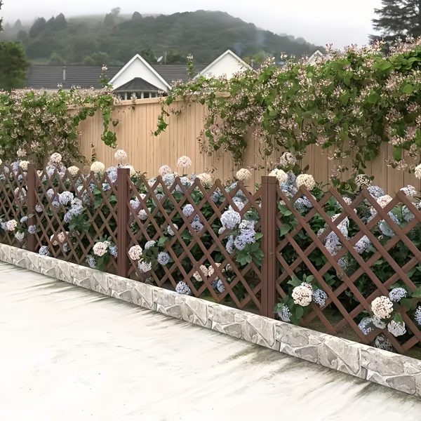 product-fancy-7eb287ed-4b8d-451a-8bfe-80c2c15576ee 1/2pieces Wood Fence Panel Retractable Privacy Screen | Expandable Farmhouse Garden Trellis, Adjustable Height & Width, Sturdy Wood for Yard/Patio/Balcony, Weatherproof, Easy Assembly, Decorative Privacy Barrier, Plant Support, Pet Gate