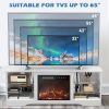 product-fancy-7ed5260a-04d2-4aff-b512-f3c001ffa915 Fireplace TV Stand with 18-Inch Fireplace, Modern Entertainment Center for Tvs Up to 65 Inches, Media TV Console with Adjustable Glass Shelves And Storage Cabinets, Farmhouse TV Stand for Living Room