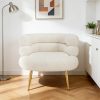 product-fancy-7ed68020-bfbc-4903-be78-6c335b99bda6 29.5" W Modern Boucle Upholstered Accent Chair With Metal Legs | Memory Foam, Ergonomic Design, Non-Adjustable Recliner, Wipe Clean Care
