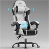 product-fancy-7f3675d7-7f5b-4fcf-b345-b9bc596853f8 Gaming Chair with Massage Lumbar Support Ergonomic Computer Chair for Adults with Footrest and Lumbar Support with 360° Swivel Seat PU Leather Office Chair, Crafted From Durable Faux Leather, Best Gift for Father and Boyfriend