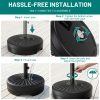 81.5lb Patio Umbrella Base Stand, Water Fillable Outdoor Umbrella Holder, Heavy Duty Market Umbrella Stand for Pool Deck Backyard Garden